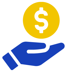 図版：人の手で資産を支えるイメージ